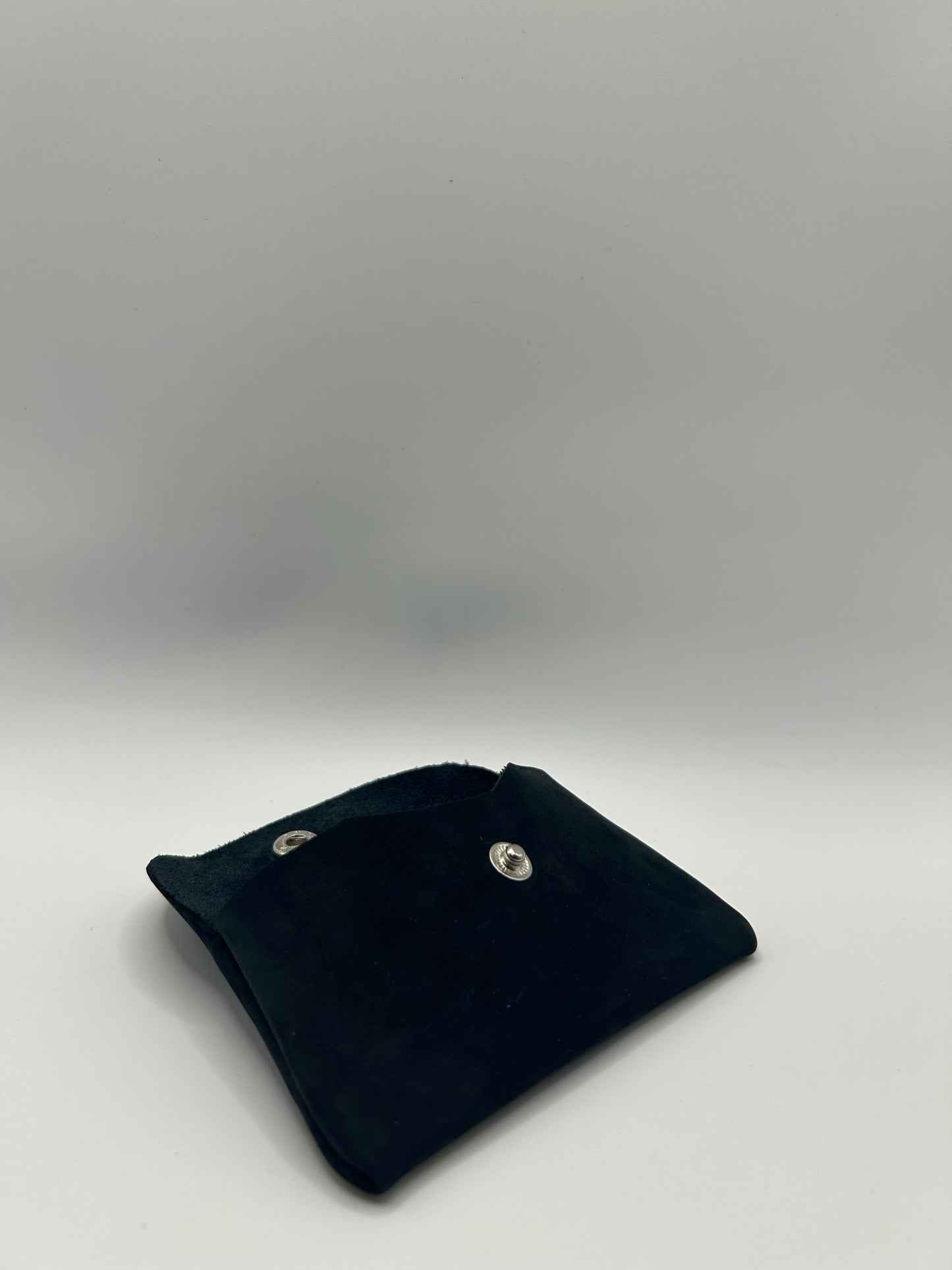 Geld-/Kartenetui Mini – Wildleder Schwarz