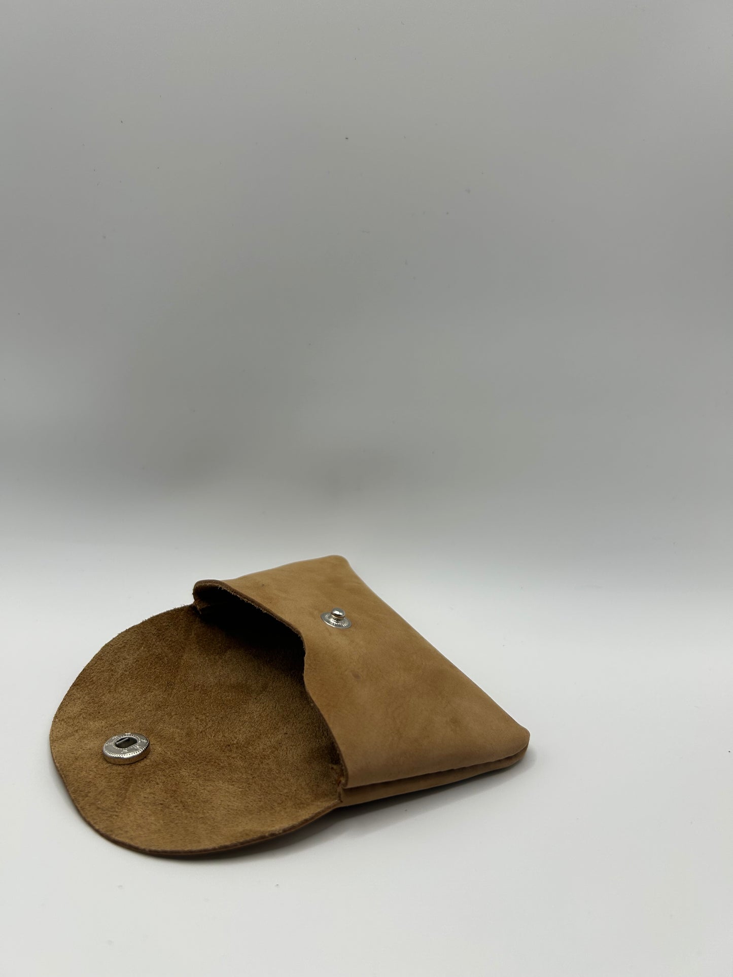 Geld-/Kartenetui Mini – Wildleder Hellbraun