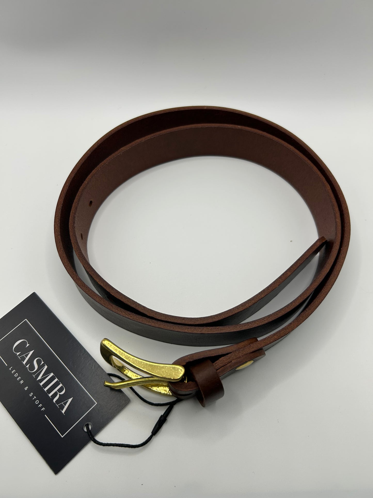 Gürtel Büffelleder Rotbraun 30mm / 116 cm