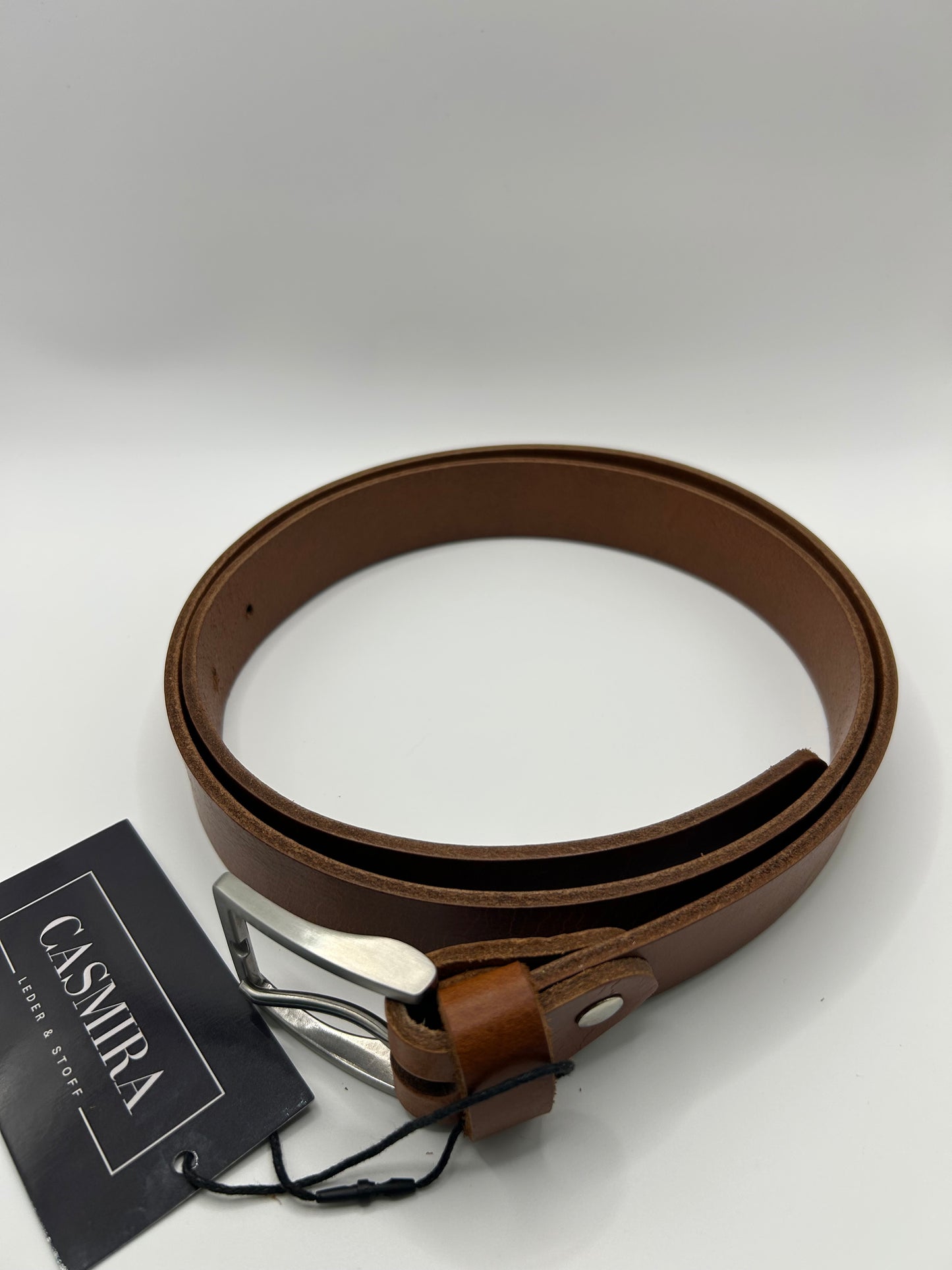 Gürtel Büffelleder Cognac 30mm / 122 cm
