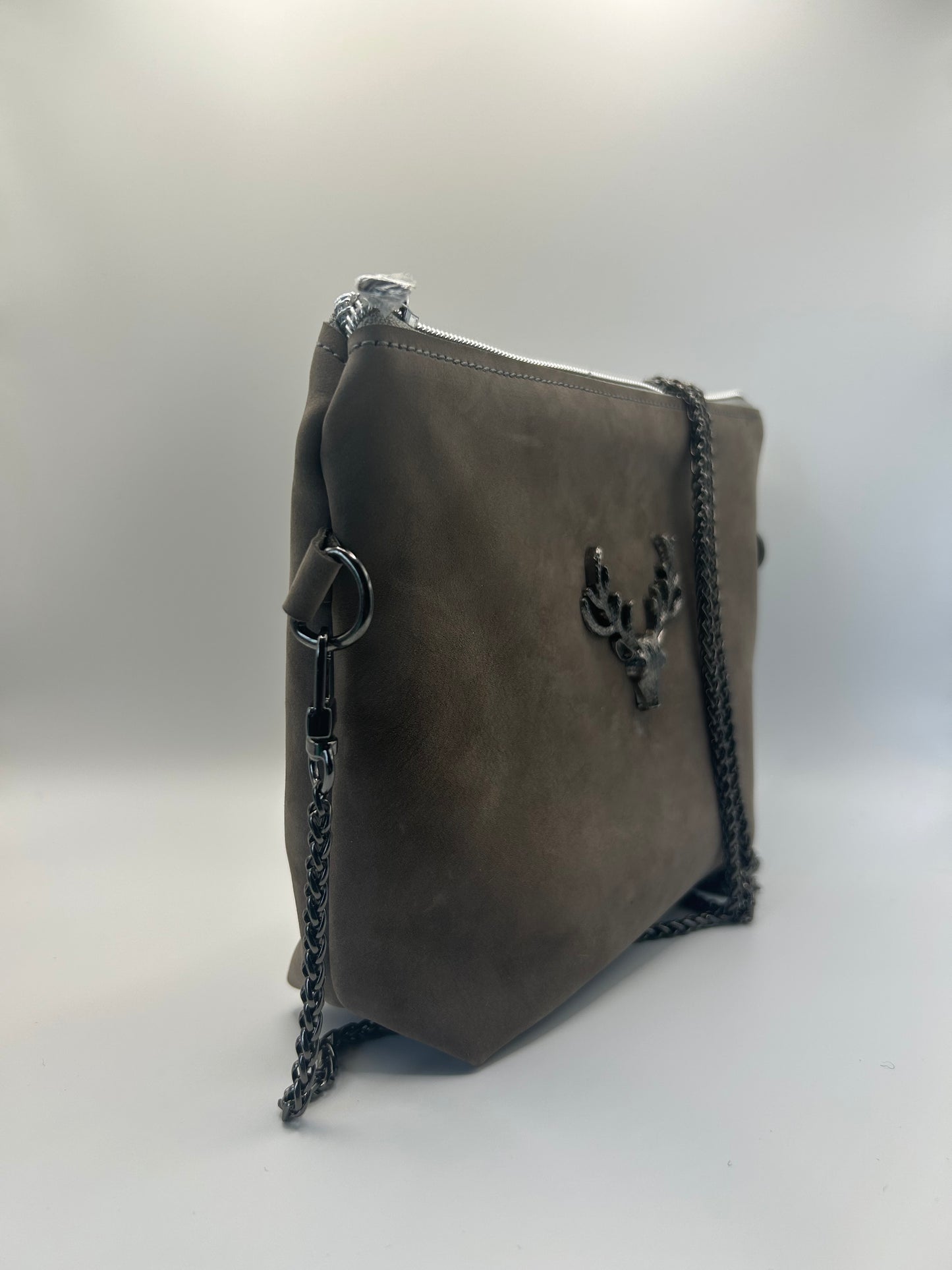 Trachten- / Dirndltasche Taupe Wildleder