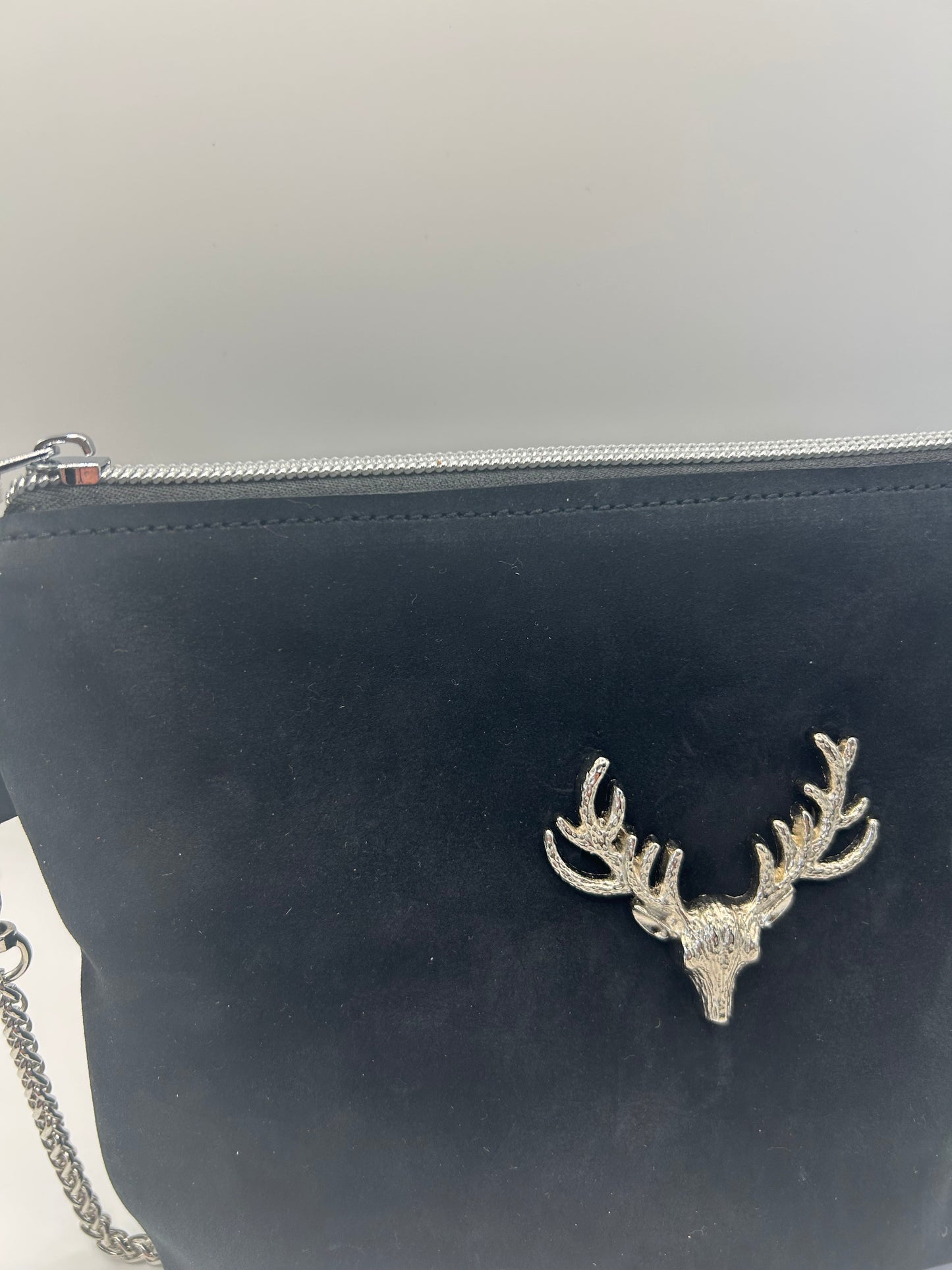 Trachten- / Dirndltasche Schwarz Wildleder