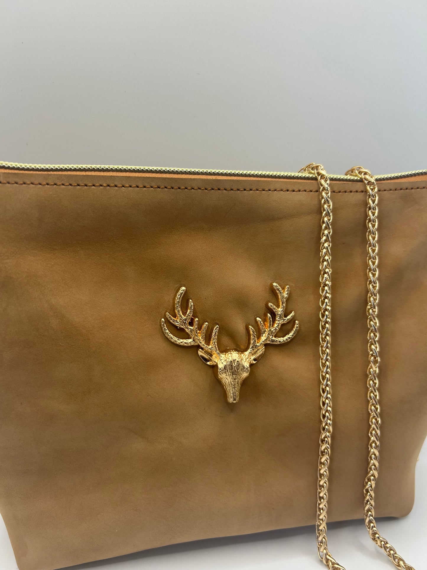 Trachten- / Dirndltasche Beige Wildleder