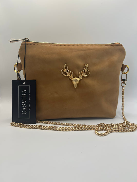 Trachten- / Dirndltasche Beige Wildleder