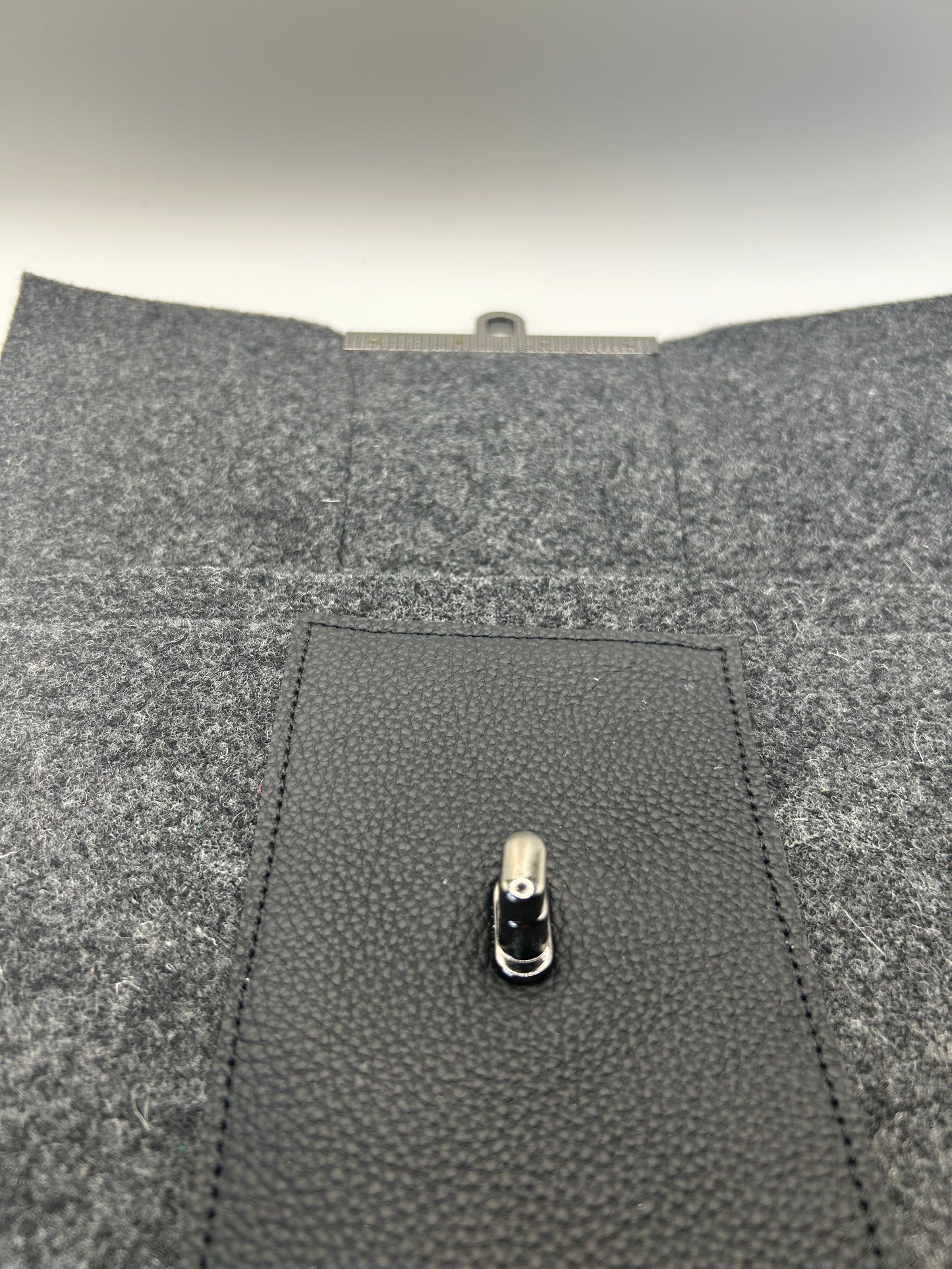 Tablethülle Filz/Leder Anthrazit/Schwarz