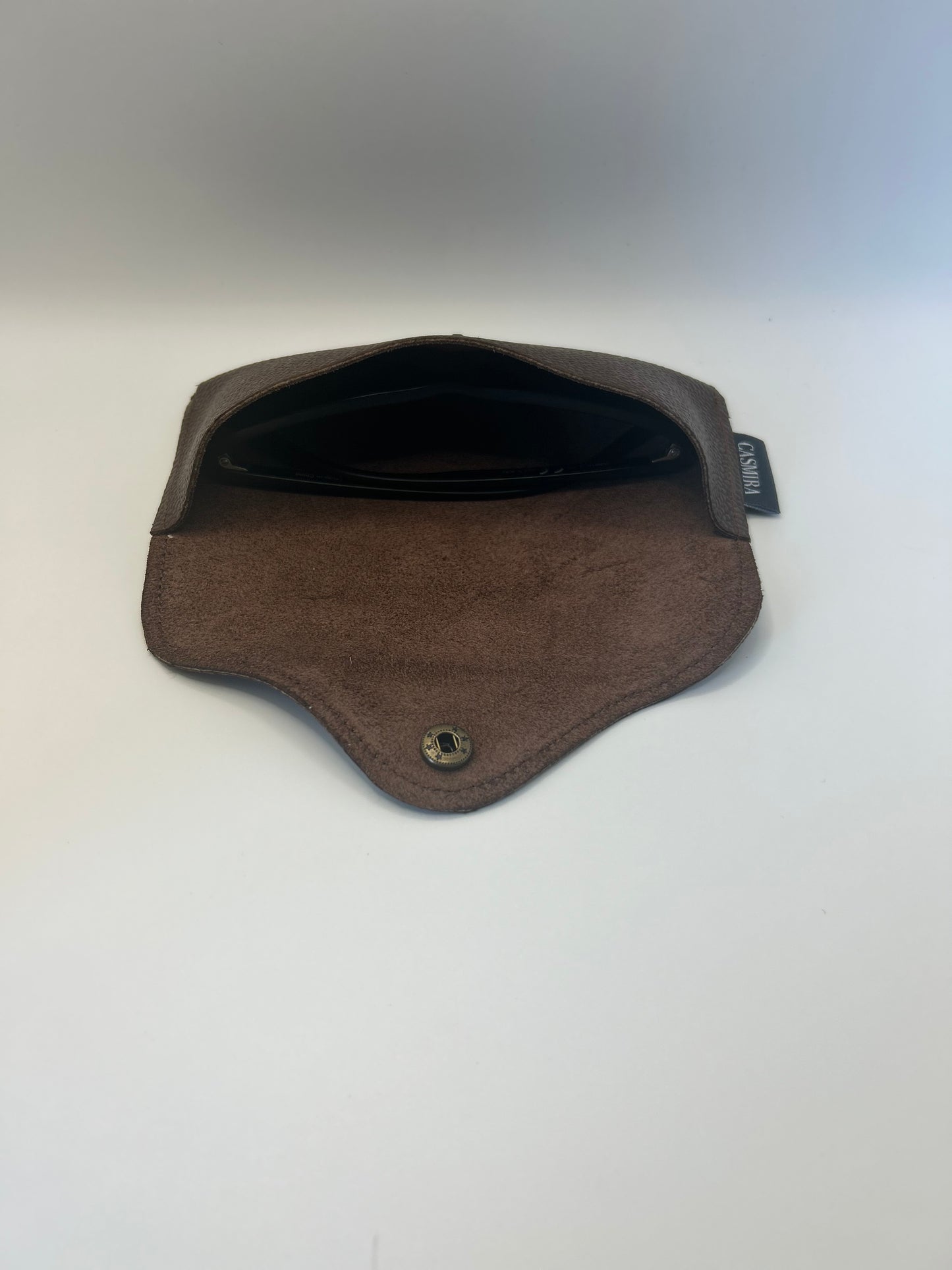 Brillenetui Unisex Leder Dunkelbraun
