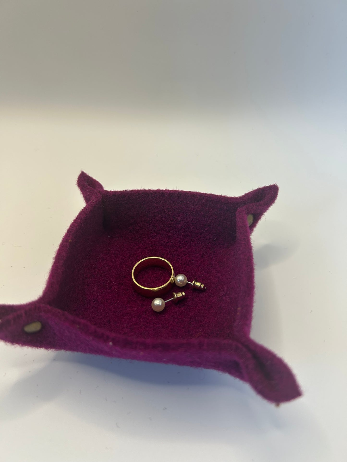 Aufbewahrungsschale Filz Magenta Klein