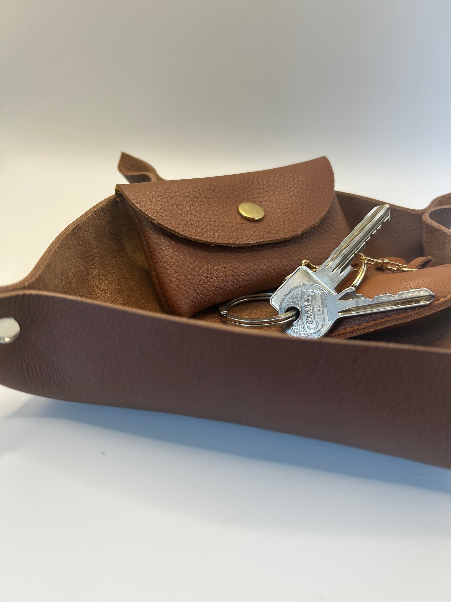 Aufbewahrungsschale Leder Braun