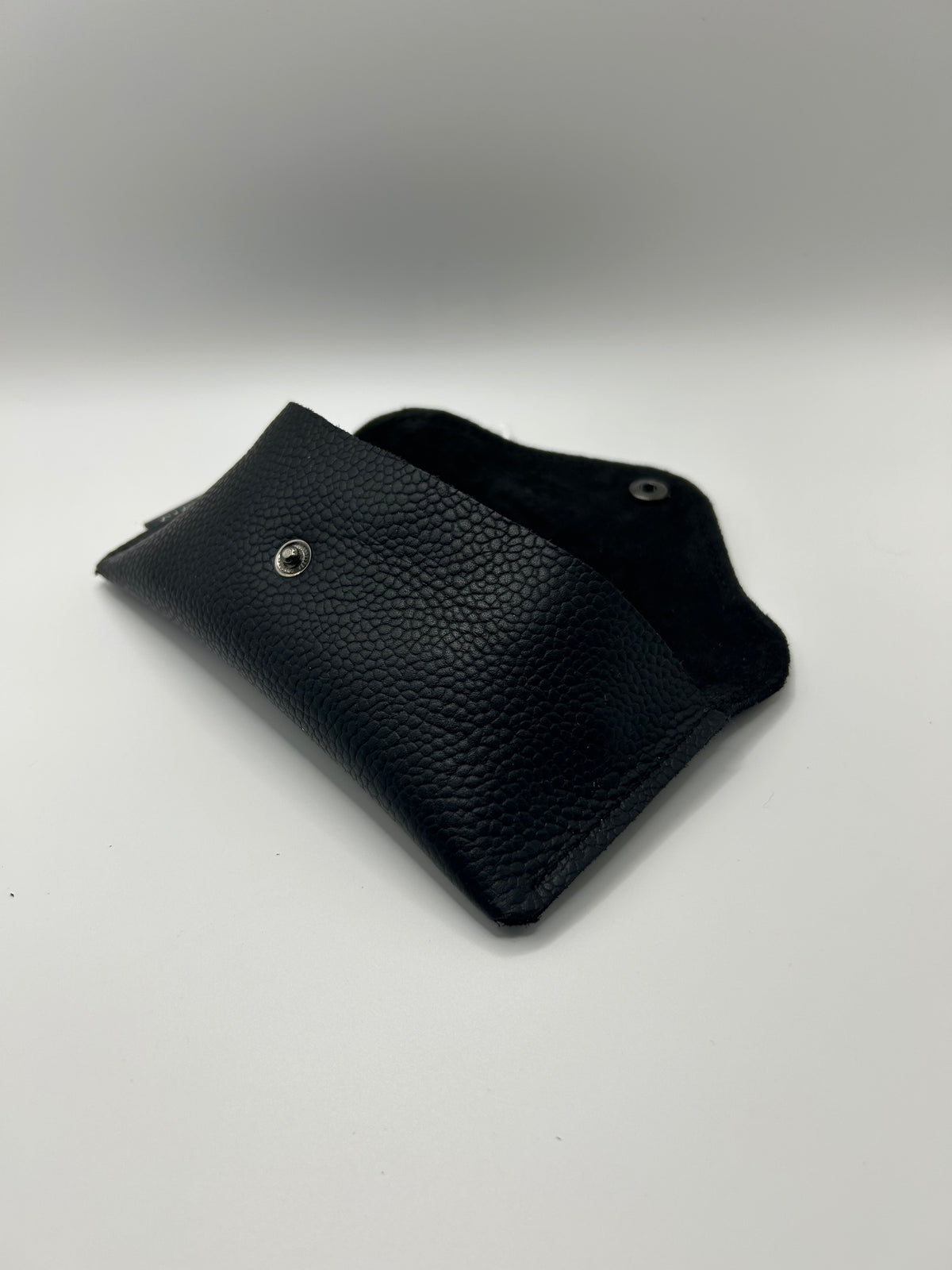 Brillenetui Unisex Leder Schwarz / Anthrazit