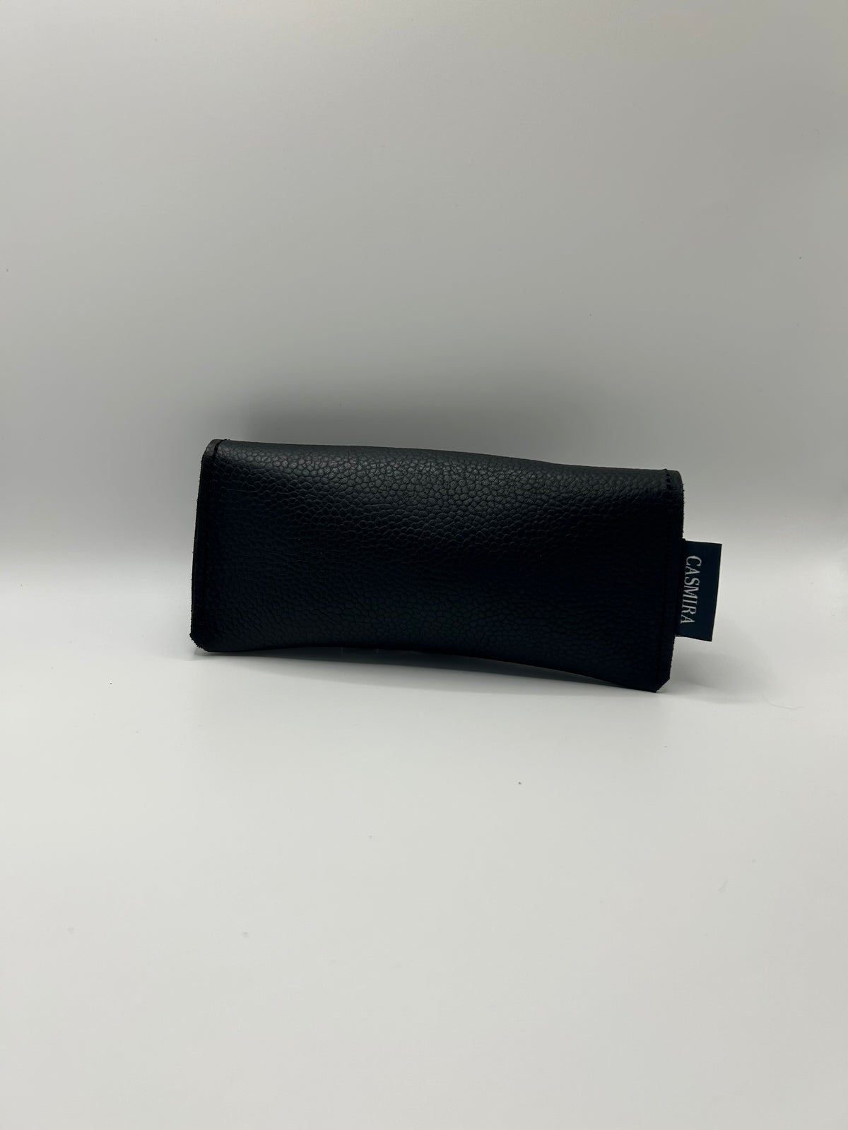 Brillenetui Unisex Leder Schwarz / Anthrazit