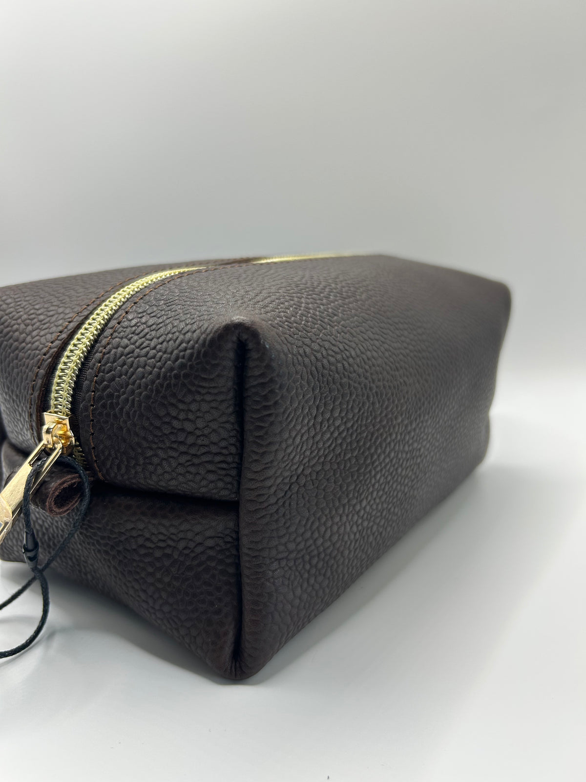 Kultur-/Kosmetiktasche Unisex Echtleder Dunkelbraun (Mittel)