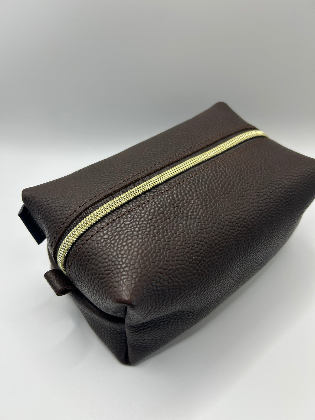Kultur-/Kosmetiktasche Unisex Echtleder Dunkelbraun (Mittel)