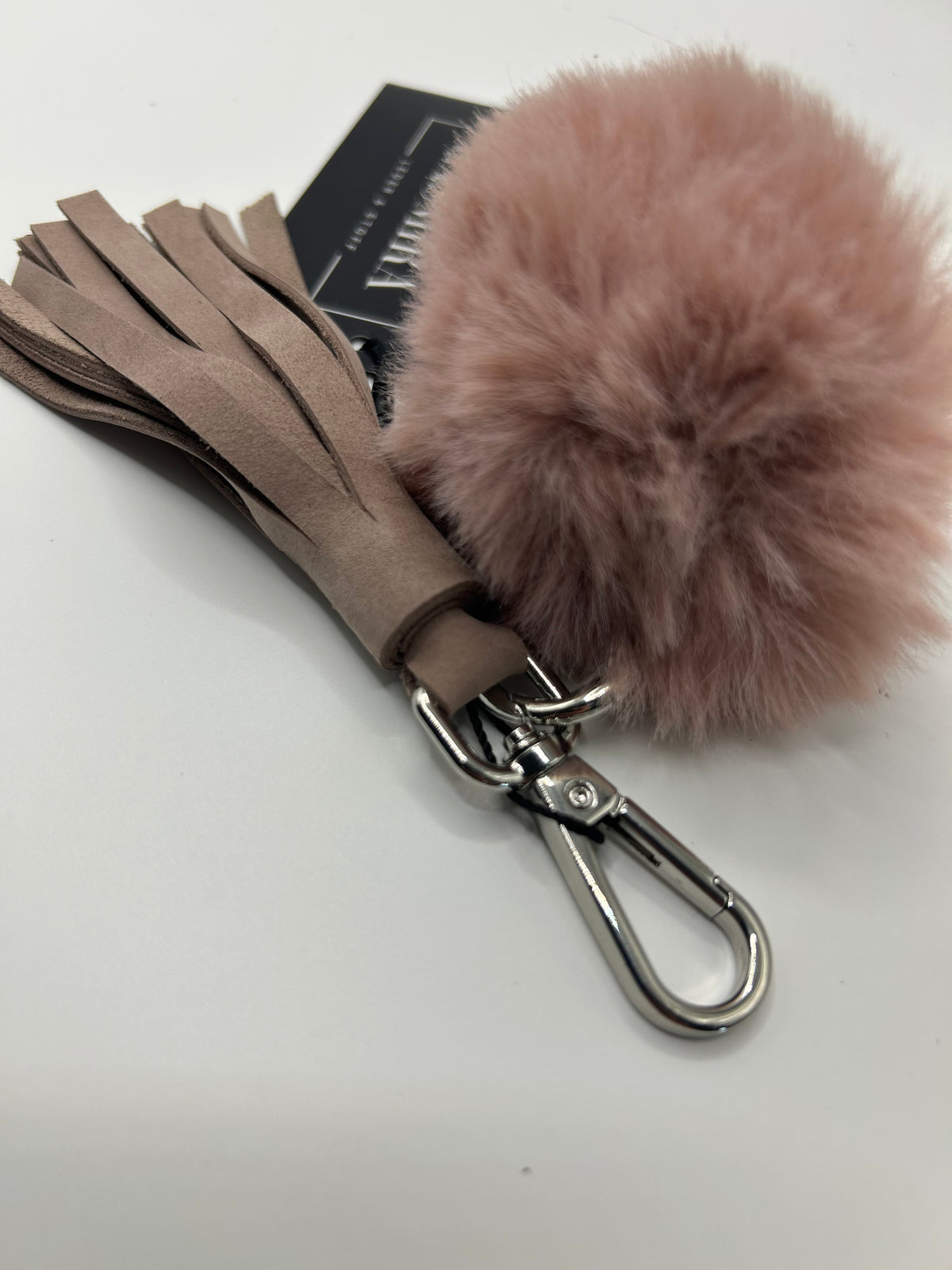 Schlüsselanhänger Quaste Rosé/Silber