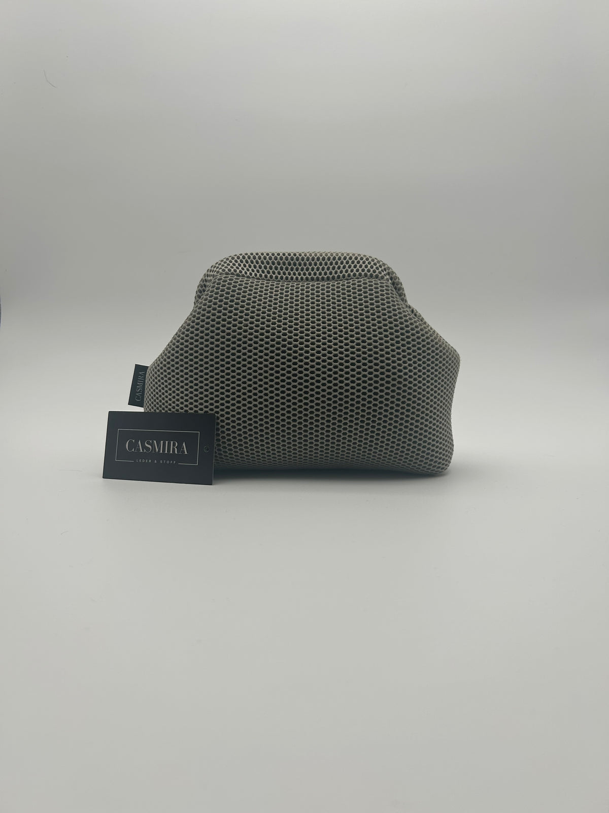 Kosmetiktasche Clip Hellgrau/Beige
