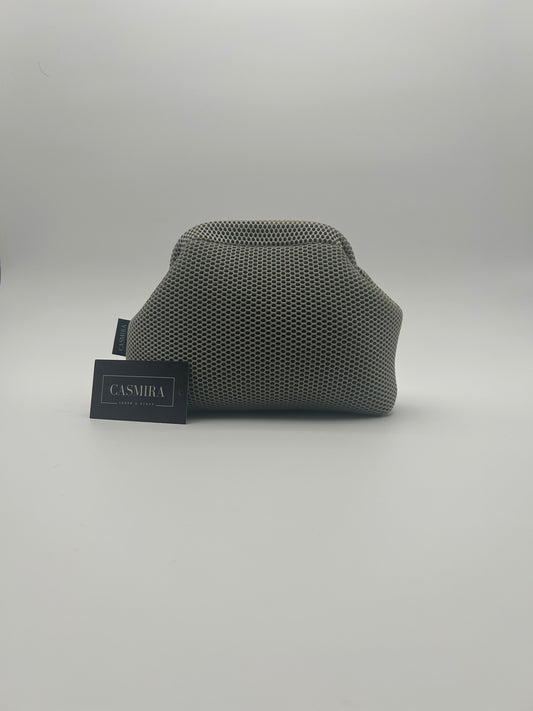 Kosmetiktasche Clip Hellgrau/Beige