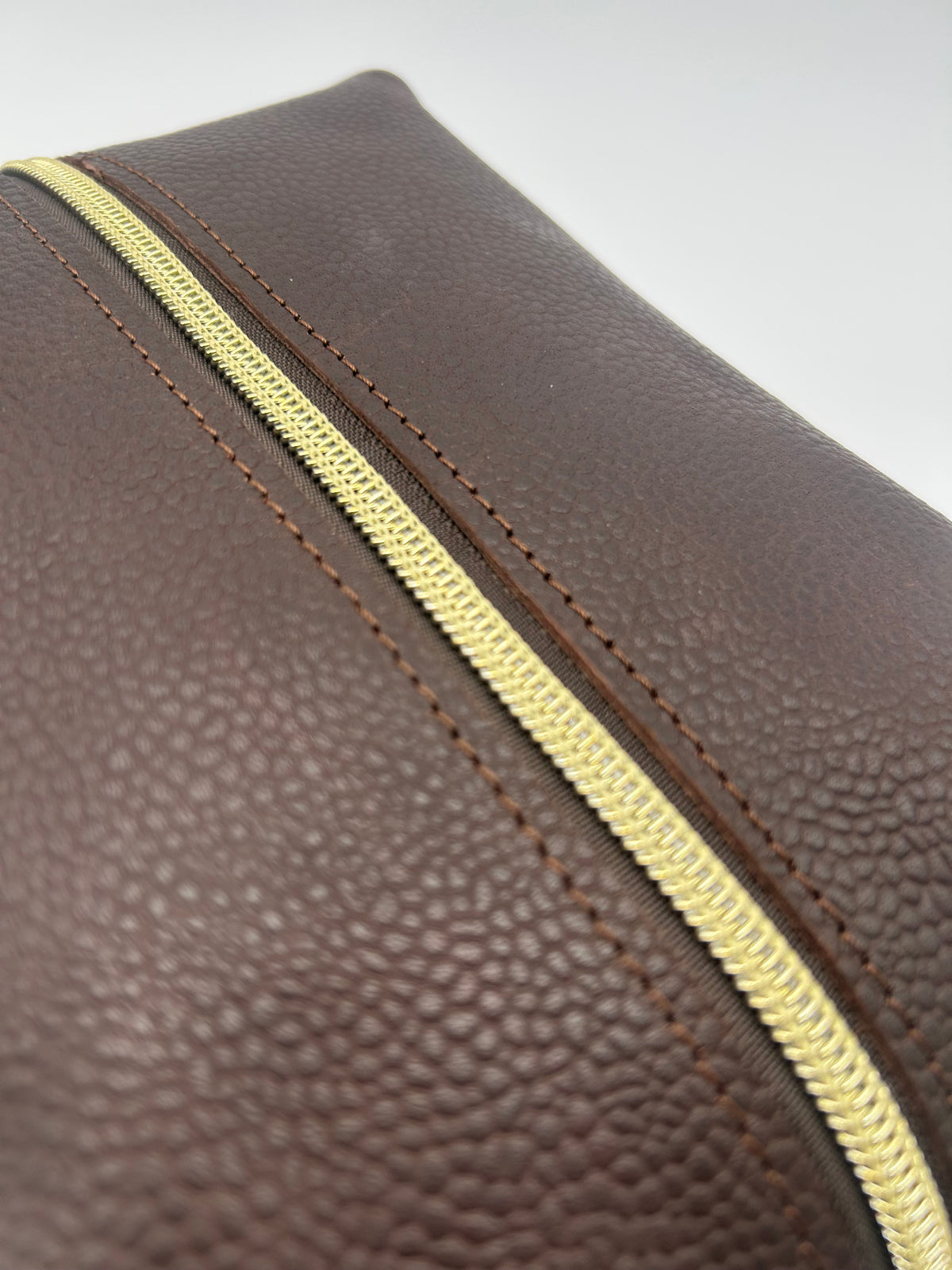 Kultur-/Kosmetiktasche Unisex Echtleder Dunkelbraun (Groß)