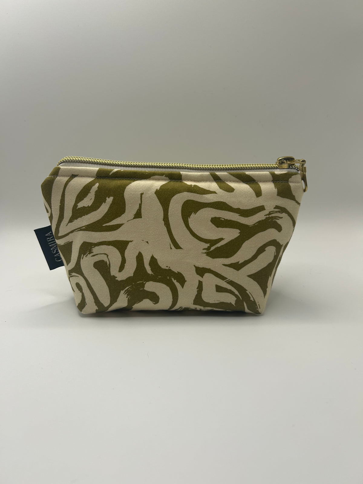 Kosmetiktasche Grün/Weiß Mittel