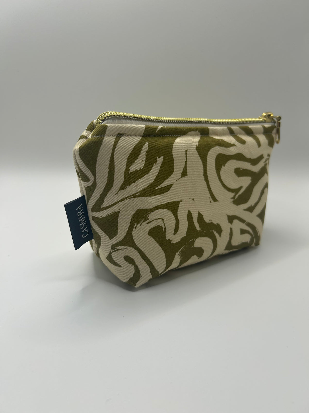 Kosmetiktasche Grün/Weiß Mittel