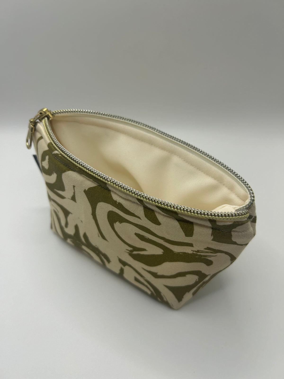 Kosmetiktasche Grün/Weiß Mittel
