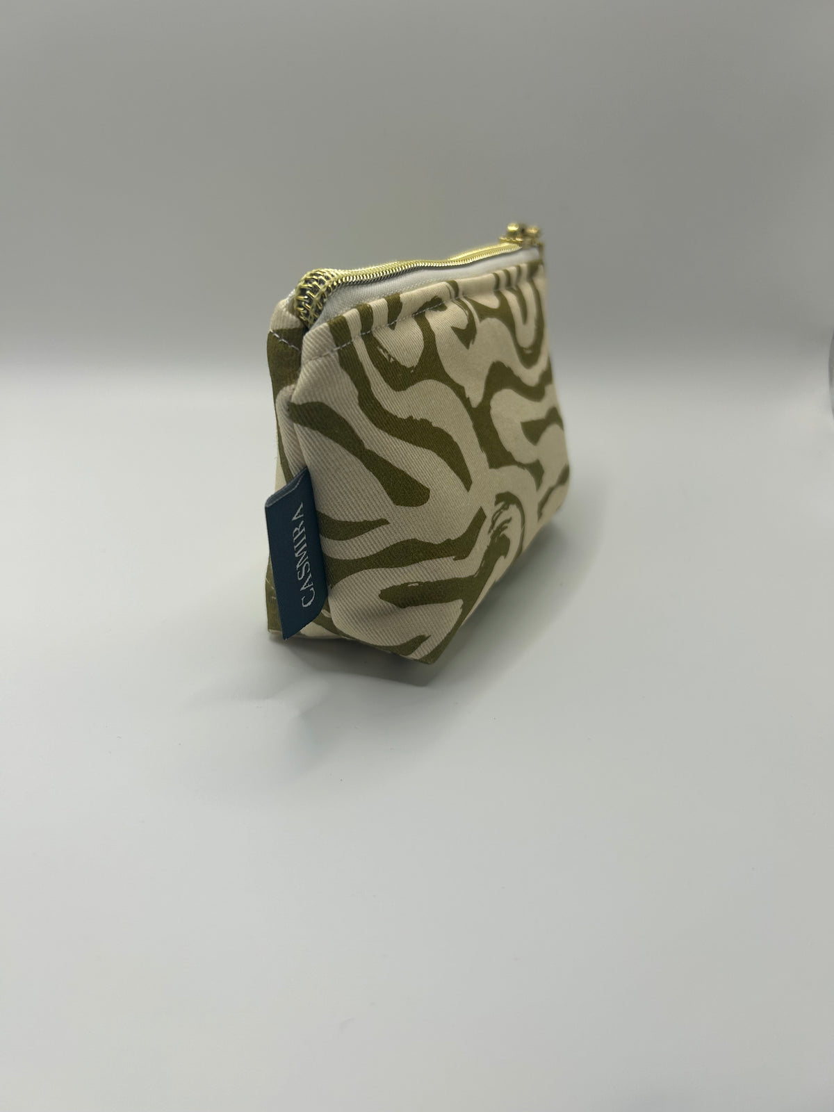 Kosmetiktasche Grün/Weiß Klein