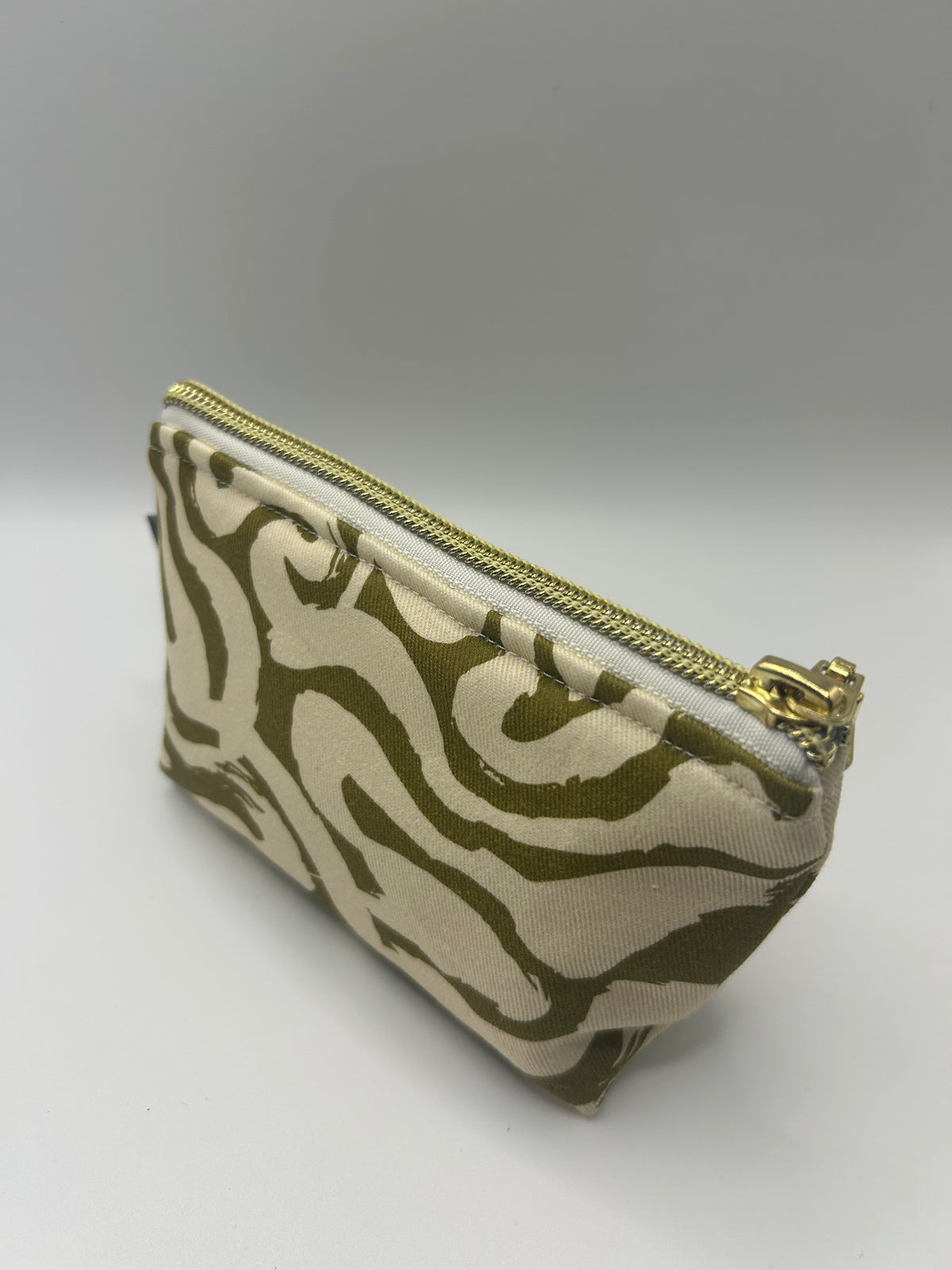 Kosmetiktasche Grün/Weiß Klein