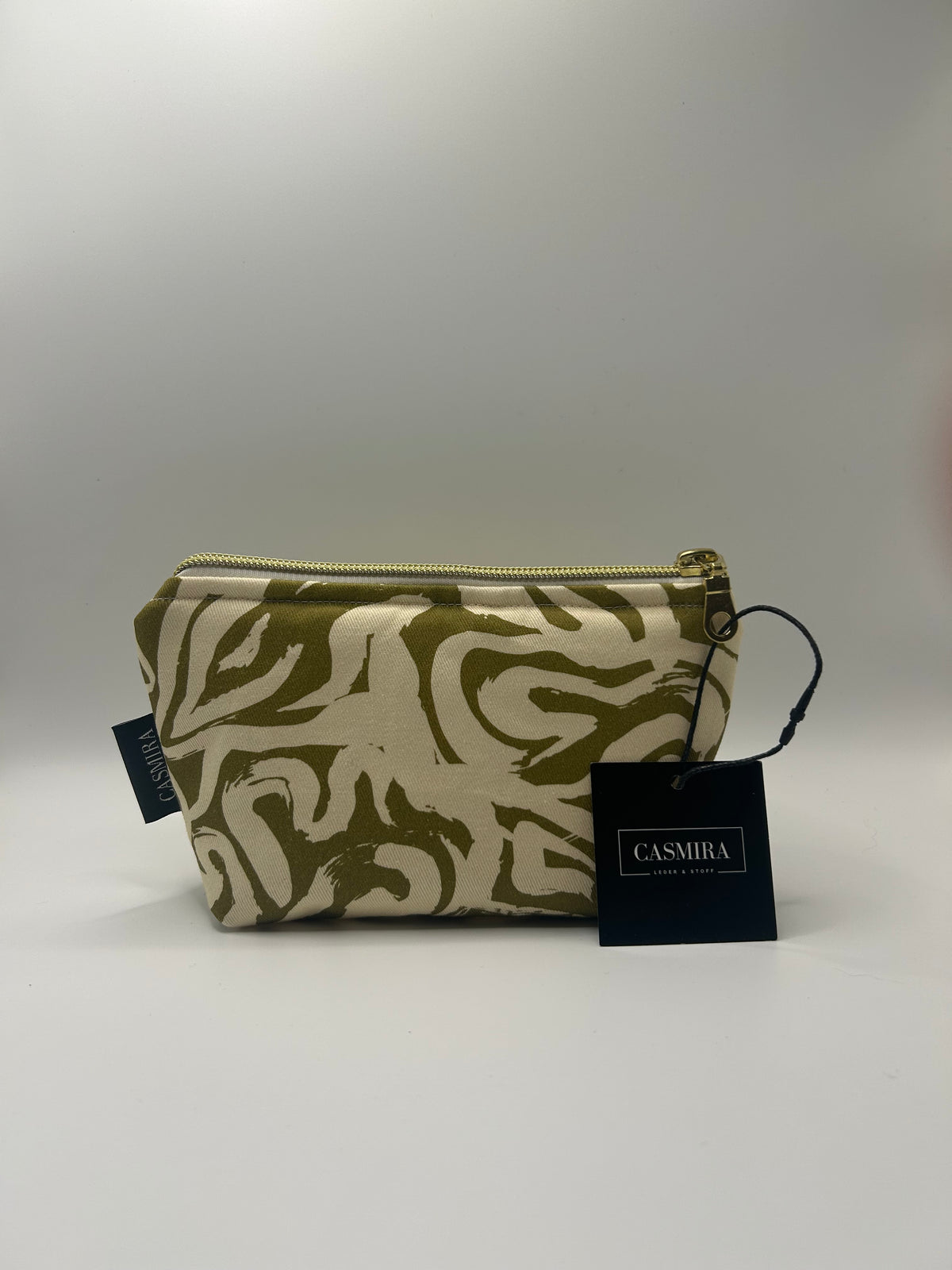 Kosmetiktasche Grün/Weiß Mittel